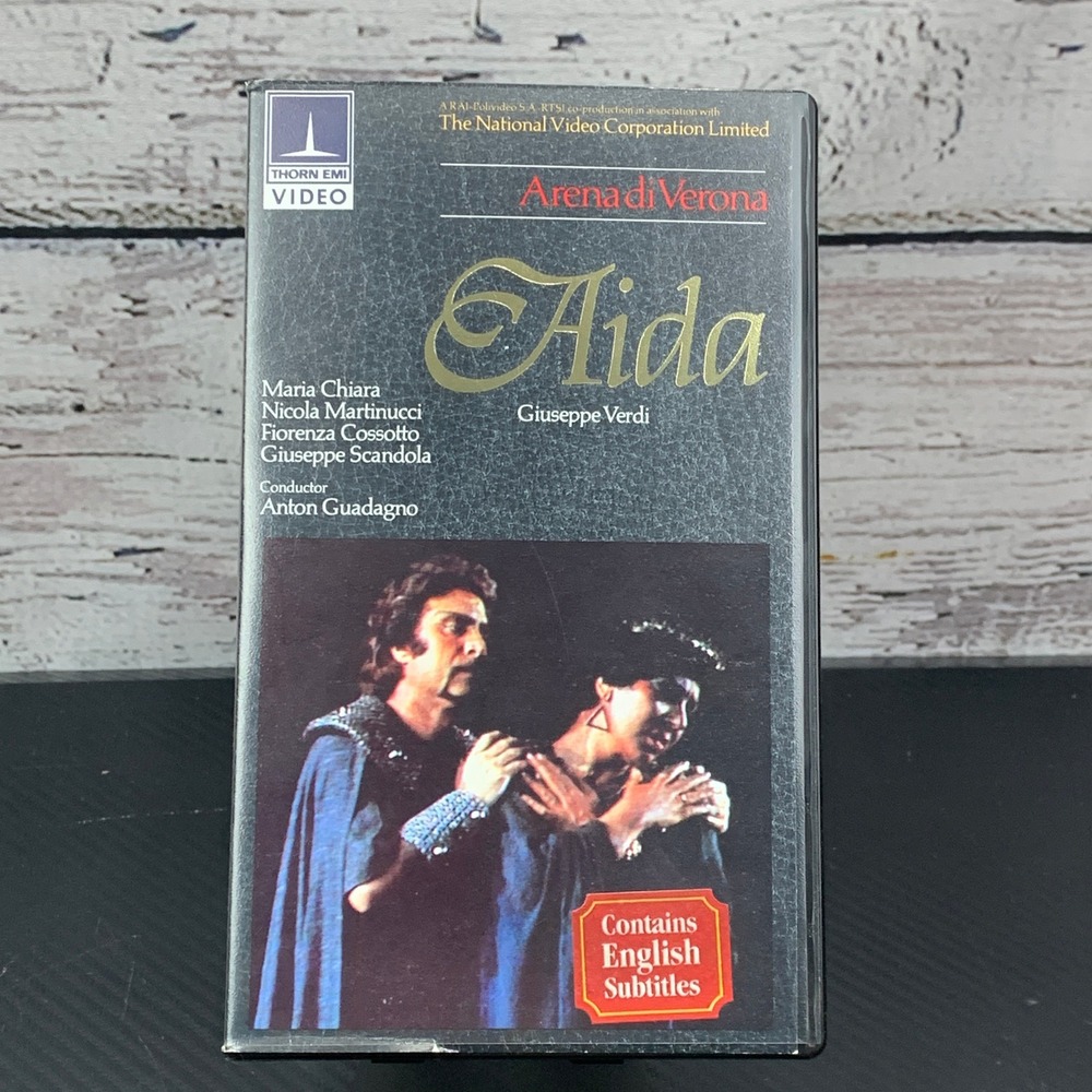 Arena di Verona Aida Opera‎ [VHS] Giuseppe Verdi Maria Chiara Nicola Martinucc